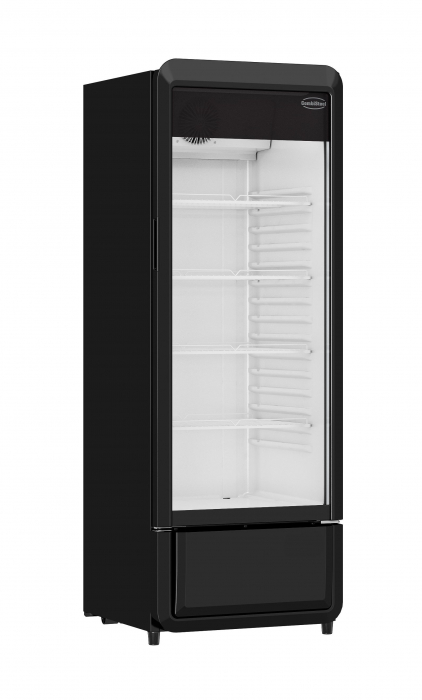 Glastürkühlschrank – 240 L, schwarz, LED, +1 bis +10 °C