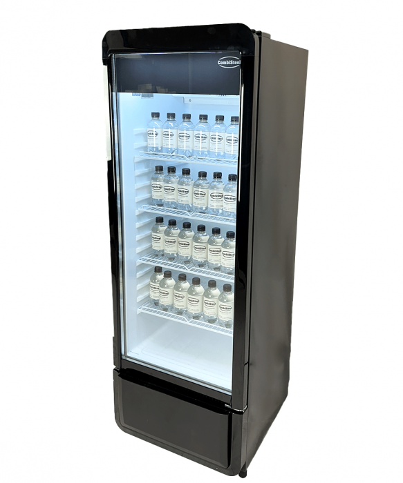 Glastürkühlschrank – 240 L, schwarz, LED, +1 bis +10 °C