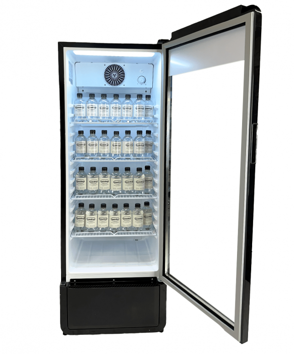 Glastürkühlschrank – 240 L, schwarz, LED, +1 bis +10 °C