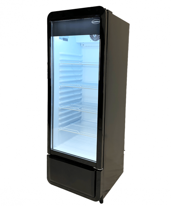 Glastürkühlschrank – 240 L, schwarz, LED, +1 bis +10 °C