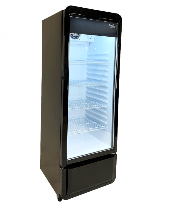 Glastürkühlschrank – 240 L, schwarz, LED, +1 bis +10 °C