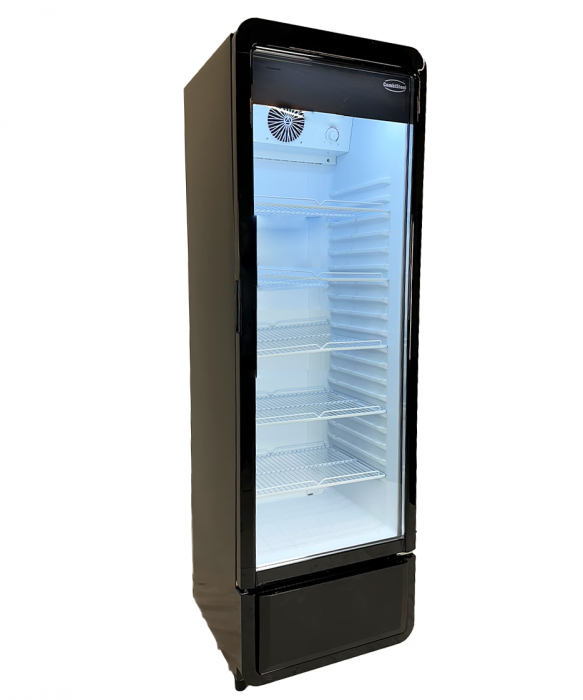 Glastürkühlschrank – 280 L schwarz, LED, +1 bis +10 °C