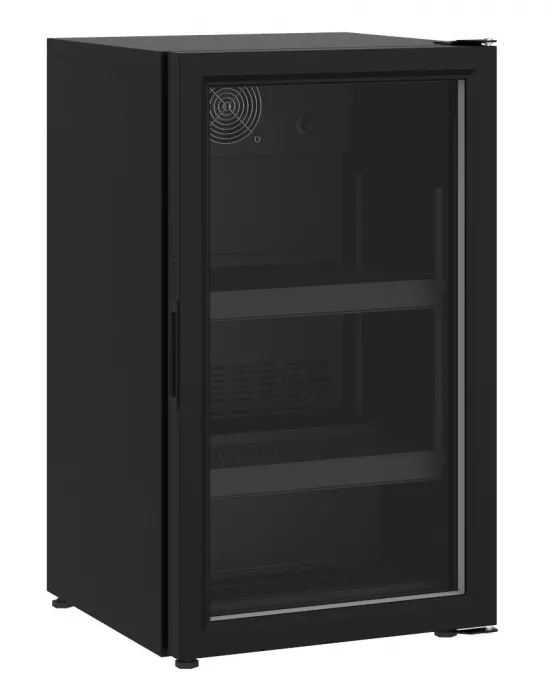 Tischkühlschrank mit Glastür – 136 l – Schwarz & Umluftkühlung