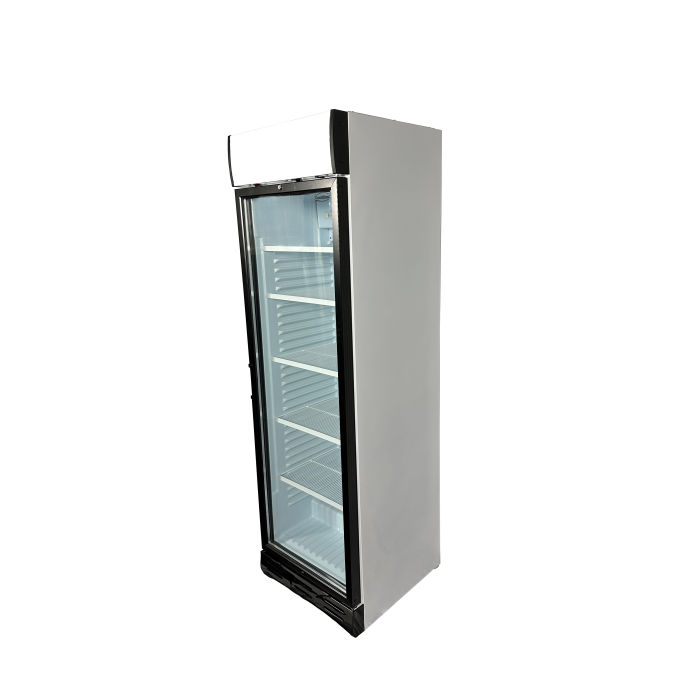Kühlschrank 382 Liter Glastür links