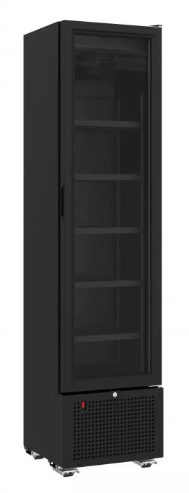 Glastürkühlschrank 221 l – schwarz, LED, abschließbar