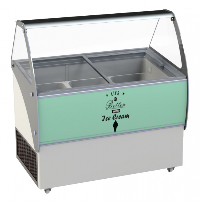 Speiseisvitrine Curacao 10x5 ltr - Hochwertige Vitrine für Speiseeis - Gastrohot
