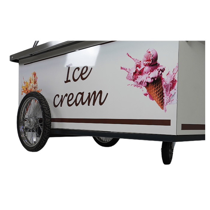 Speiseiswagen RHODOS 9x5 – Mobiler Eisverkaufswagen mit Kühlung