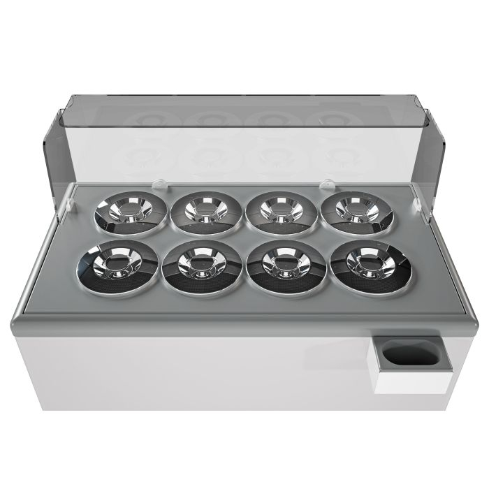 Speiseeisvitrine Zanzibar 8 mit statischer Kühlung und 8x7L Kapazität