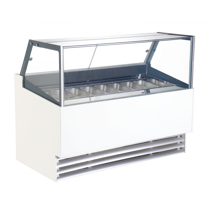 Speiseeisvitrine Borneo 12x5L – Umluftkühlung – 378 L