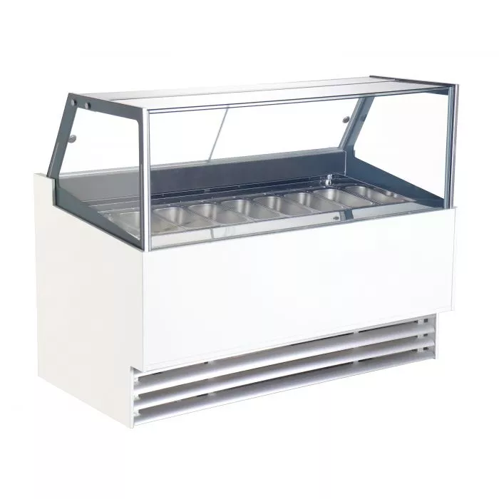 Speiseeisvitrine Borneo 12x5L – Umluftkühlung – 378 L