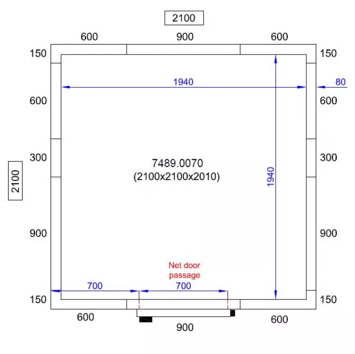 Kühl Und Frierzell 2100X2100X2010