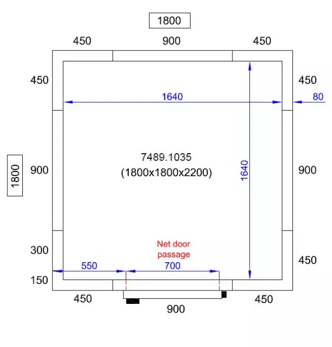 Kühl Und Frierzell 1800X1800X2200