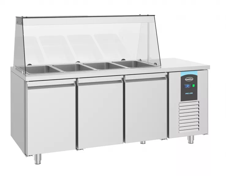 Saladette 3 Türen 4X 1/1Gn Behälter