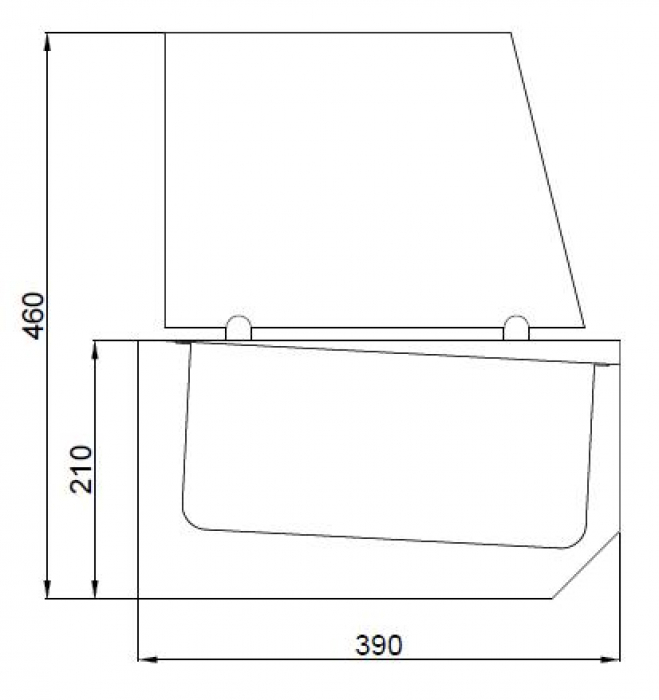 Aufsatzvitrine 6X 1/3 Gn