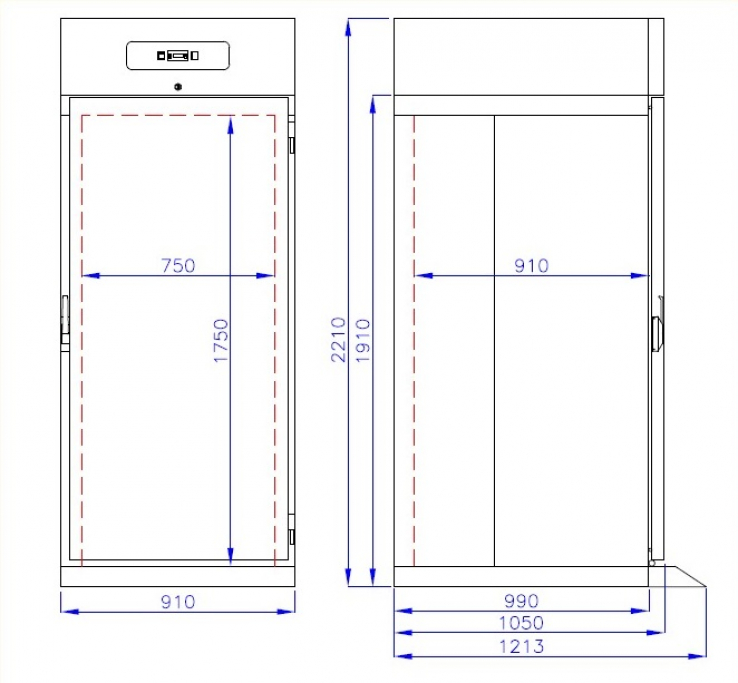 Roll-In Tiefkühlschrank Rfs Mono Block 700 Ltr