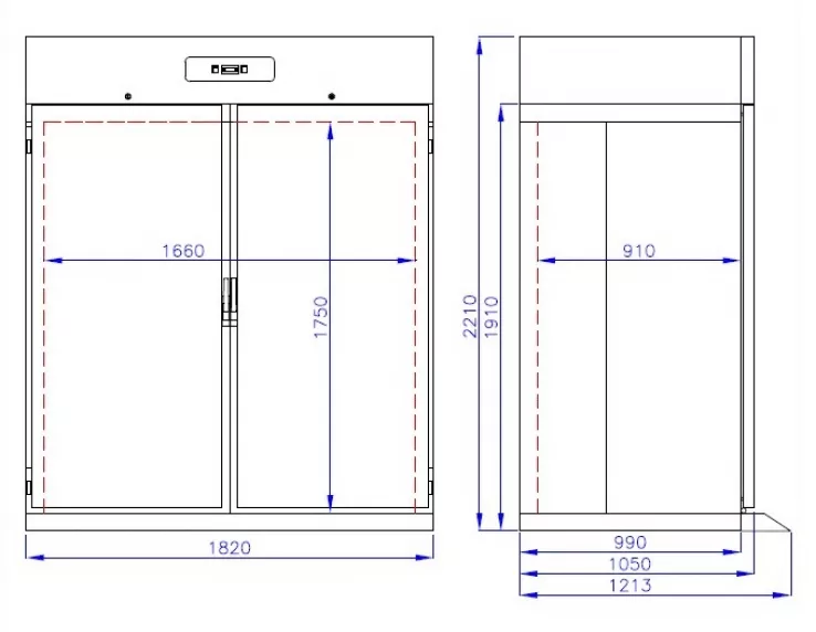 Roll-In Tiefkühlschrank Rfs Mono Block 1400 Ltr