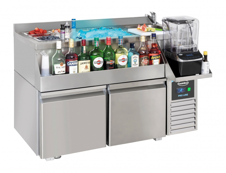 Kühltisch mit Cocktailbar-Station – 2 Türen – 180 l