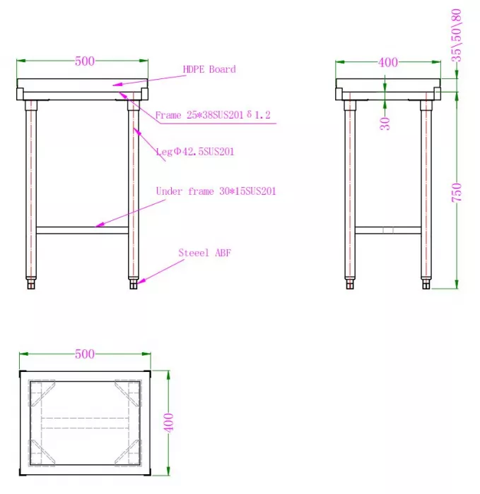 Hackblock Aus Polyethylen 80Mm Dicke