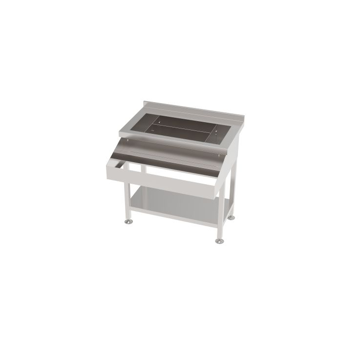 Cocktailbarstation Edelstahl 900 mm mit Speed Rail & Eisschale – Kompakte Barstation