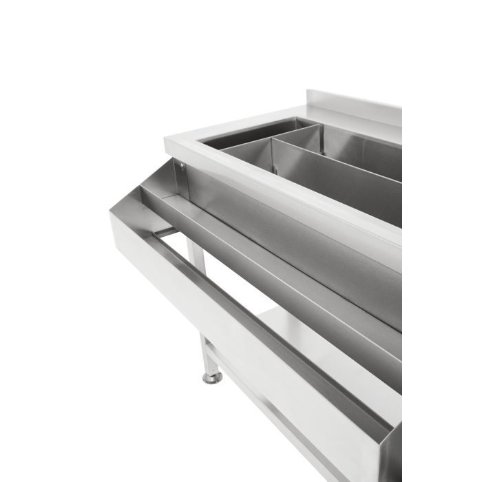 Cocktailbarstation Edelstahl 1400 mm mit Speed Rail & Eisschale – Profi Barlösung
