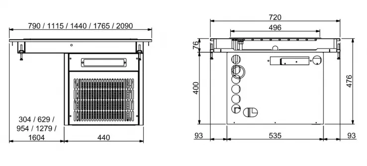 Einbau Kühlplatte 4/1 Einbau Kühlplatte 4/1