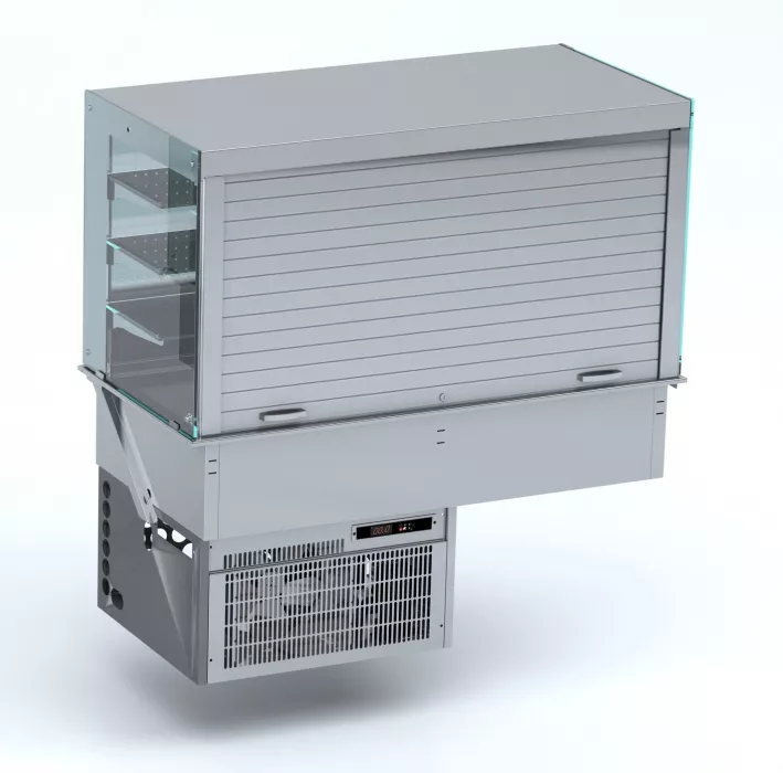Einbau Wandmodell Kühlvitrine Eckig 4/1 Gn