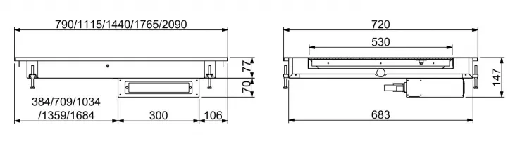 Einbau Heizplatte Keramik 2/1 - Weiß Einbau Heizplatte Keramik 2/1 - Weiß
