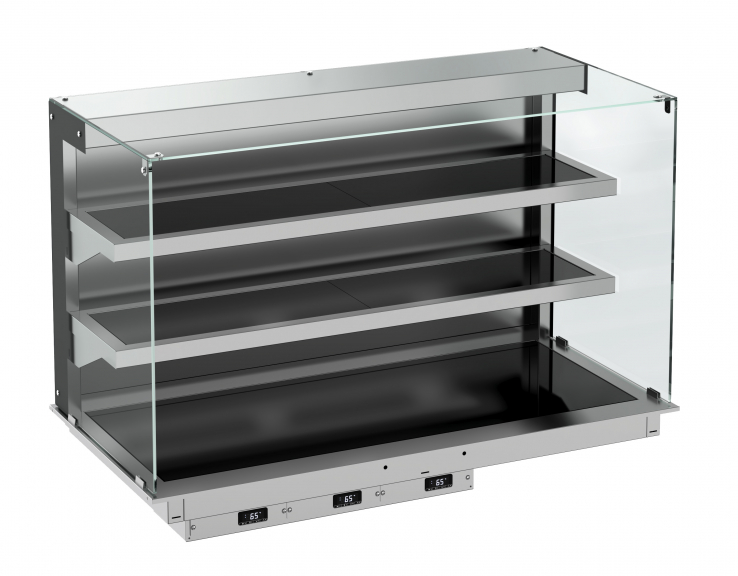 Einbau Wandmodell Wärmevitrine Schwarz 3/1