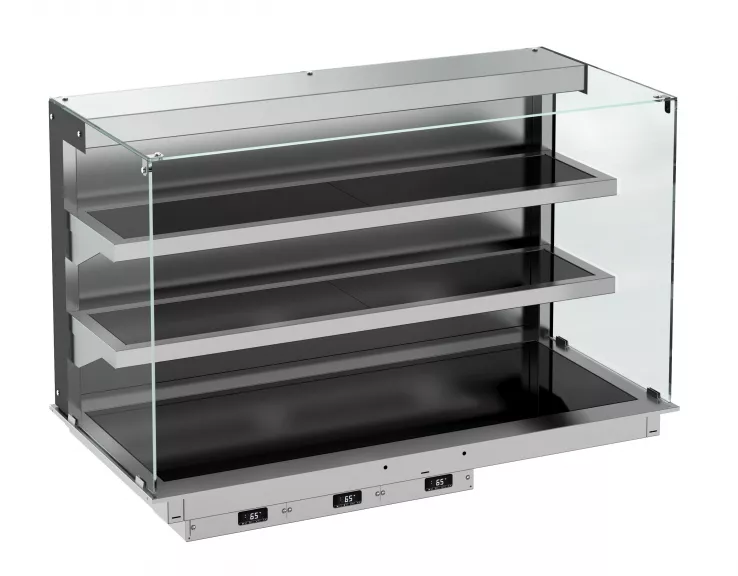 Einbau Wandmodell Wärmevitrine Schwarz 3/1