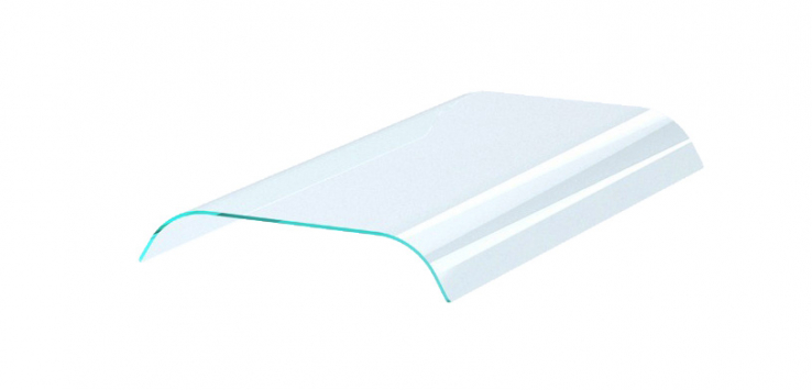 Aufsatzbord Mit Doppelt Abgerundet Glas 3/1