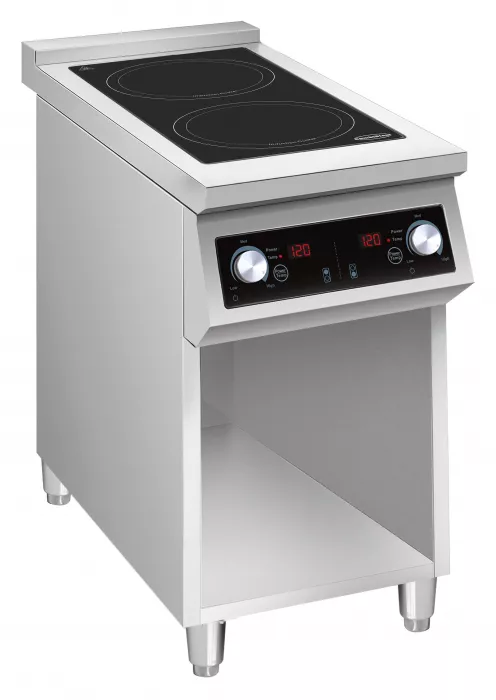 Induktionsherd 2 Zonen 2x 3,5 kW – 400 V freistehend