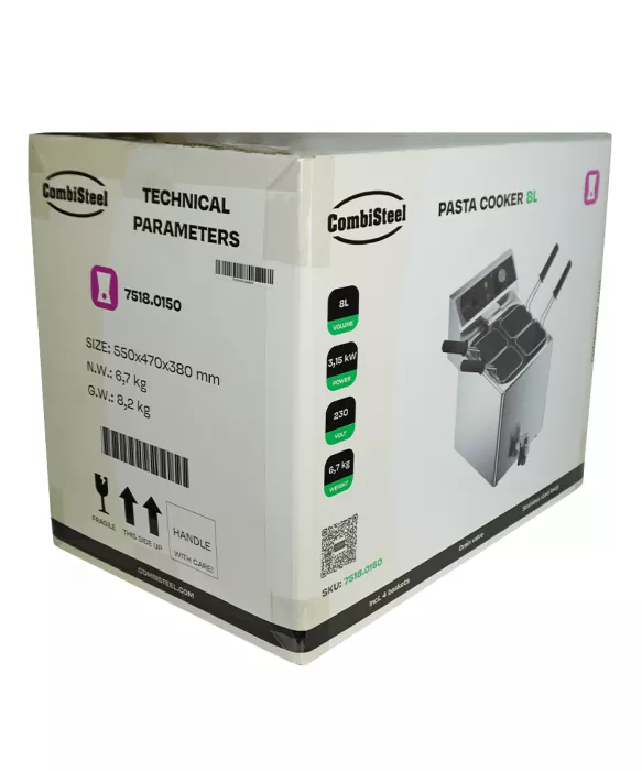 Elektrischer Nudelkocher 8 L – 4 Körbe – Tischgerät