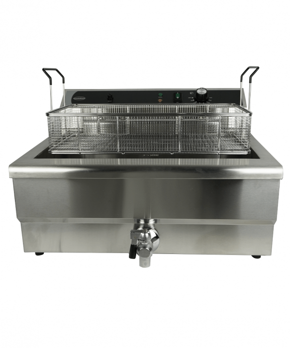 25 L Tischfritteuse – Leistungsstarke Profi-Fritteuse mit Ablassventil