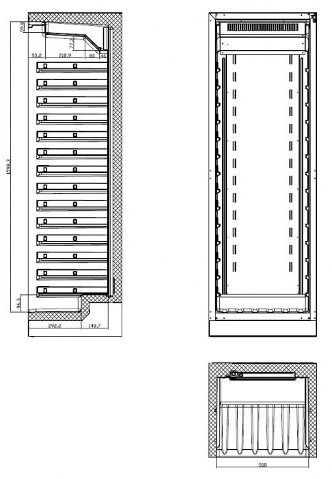 Weinkühlschranke 325L Single Zone