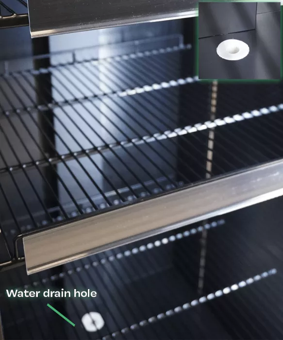 Glastürkühlschrank 450 l – schwarz, LED, Umluft