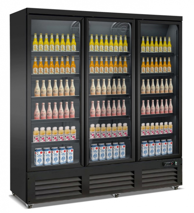 Tiefkühlschrank 1500 l – 3 Glastüren – Umluft – LED