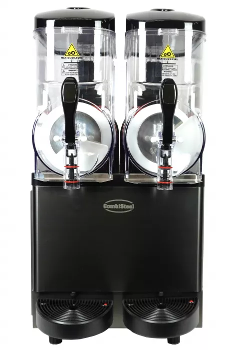Slush-Maschine 2×12 l – Doppelbehälter – Tischgerät – Schwarz