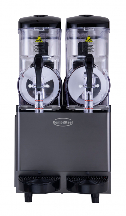 Slush-Maschine 2×12 l – Doppelbehälter – Tischgerät – Schwarz