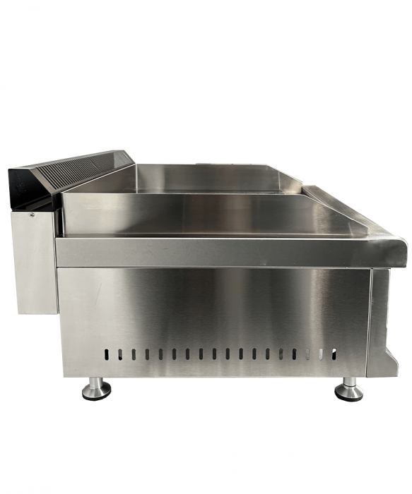 Propangas-Grillplatte Chrom 800, 6 kW, Edelstahl, 2 Brenner, inkl. Erdgas-Umrüstsatz