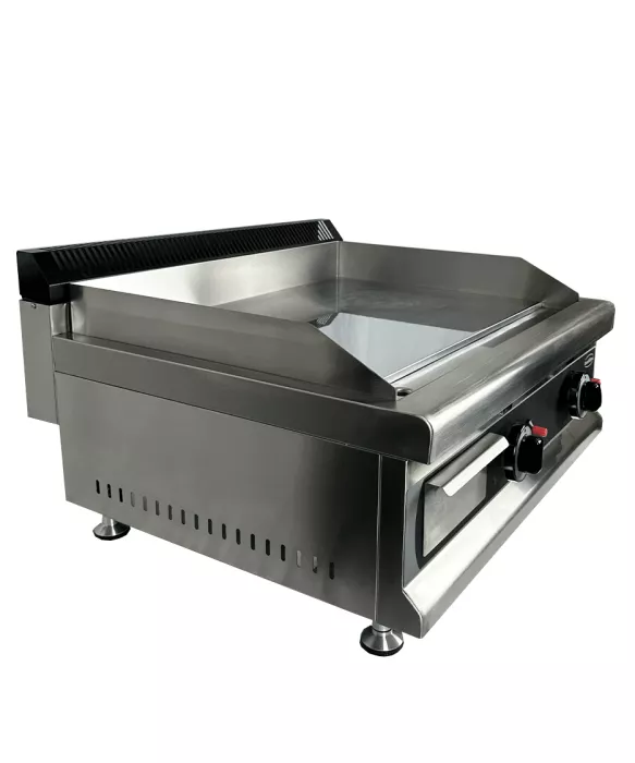 Propangas-Grillplatte Chrom 800, 6 kW, Edelstahl, 2 Brenner, inkl. Erdgas-Umrüstsatz