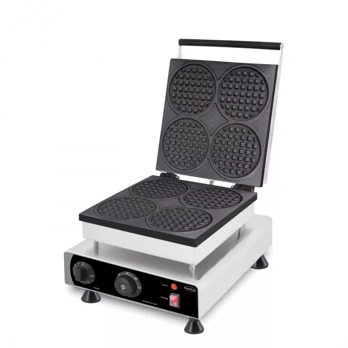Waffeleisen 4 Stück runde Waffeln