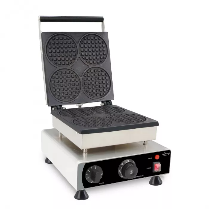 Waffeleisen 4 Stück runde Waffeln