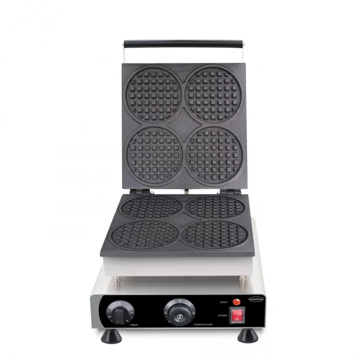Waffeleisen 4 Stück runde Waffeln