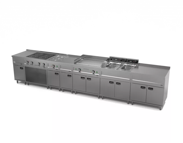 Chrom-Grillplatte, 800×700 mm, 8,1 kW