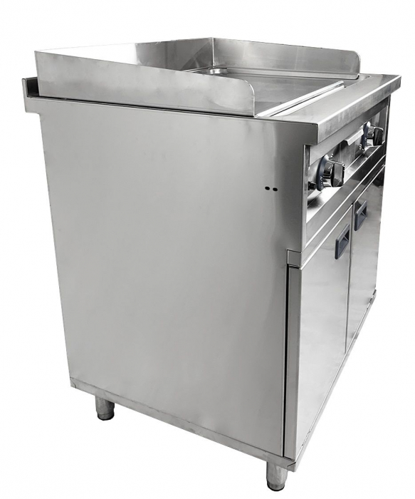 Chrom-Grillplatte, 800×700 mm, 8,1 kW