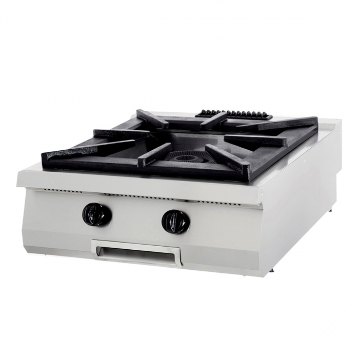 Hochwertiger Kocher 1 Brenner Doppelgerät 90 cm tief Gas - Gastrohot