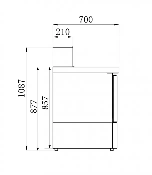 Combisteel Pizzatisch 2 Türen | Statisch | 230 Liter | B903 x T700 x H1090 mm