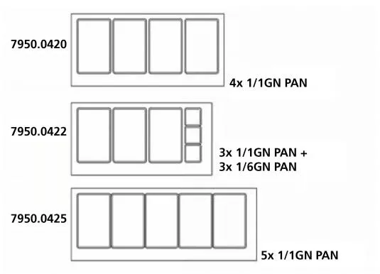 700 Kühltisch Mit Glas 2 Türen 3X 1/1 + 3X 1/6 Gn Behälter