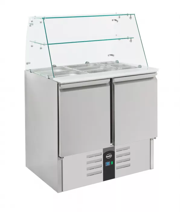 Gekühlte Saladette Mit Glas 2 Türen