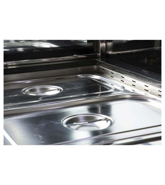 Salattheke (Dönertheke) | 3 x 1/1GN | B1120 x T850 x H1300 mm | Bordeaux-Schwarz